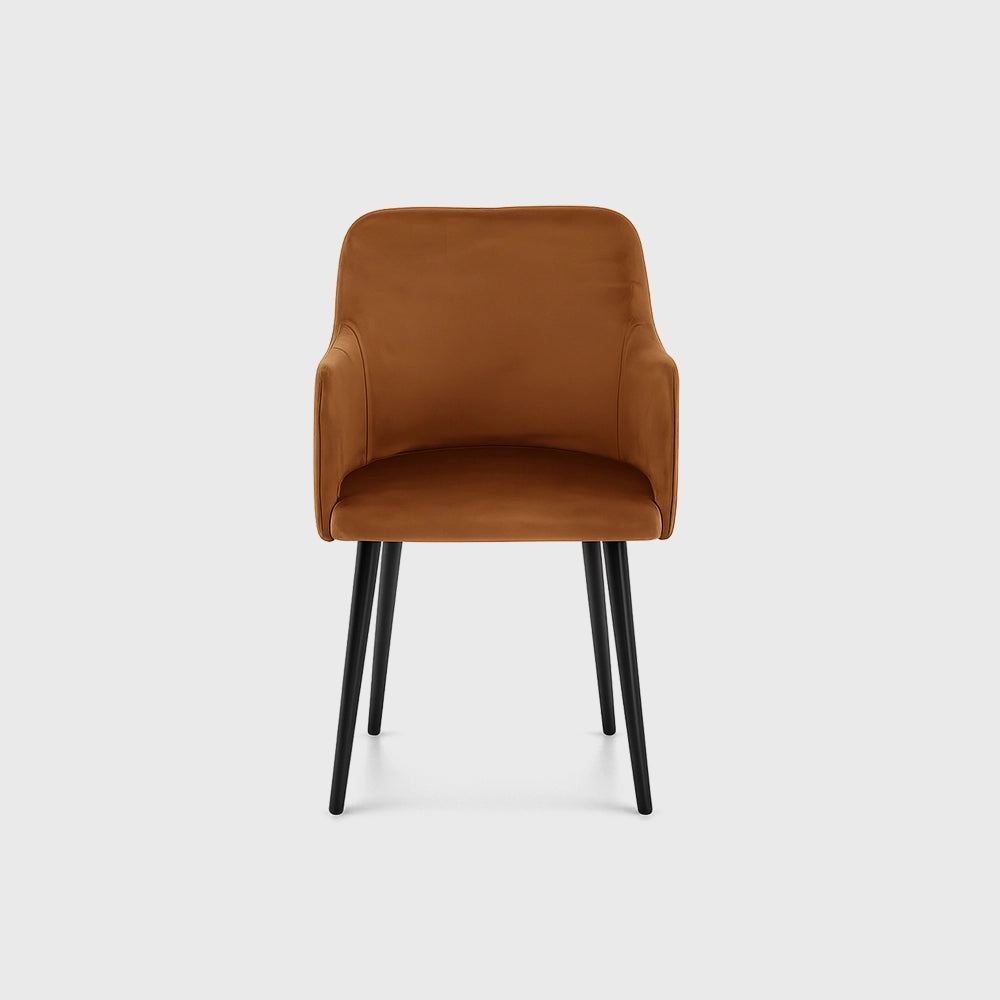 Modern Brown Leather Armchair