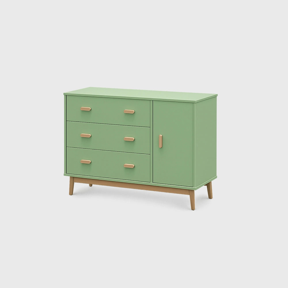 Playful Wooden Drawer Cabinet