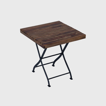 Outdoor Dining Garden Folding Wooden Steel Metal Table