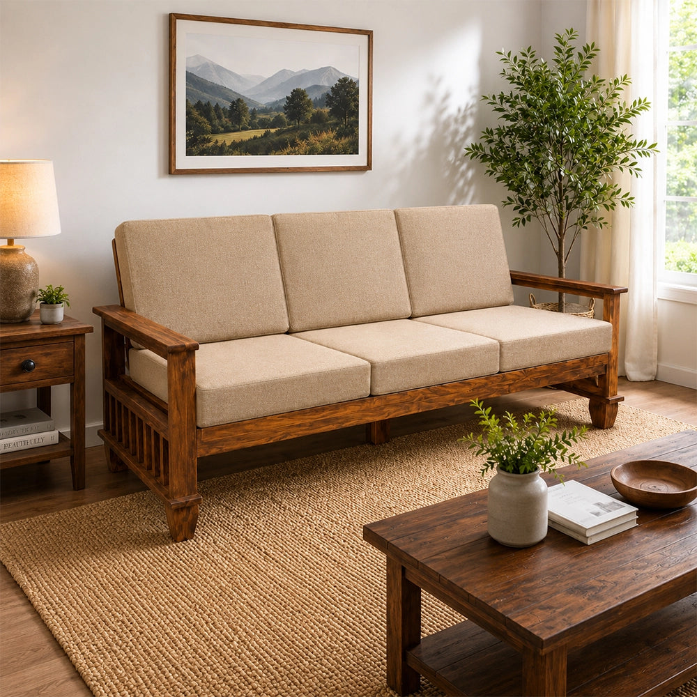 Stylish Wooden Sofa Set