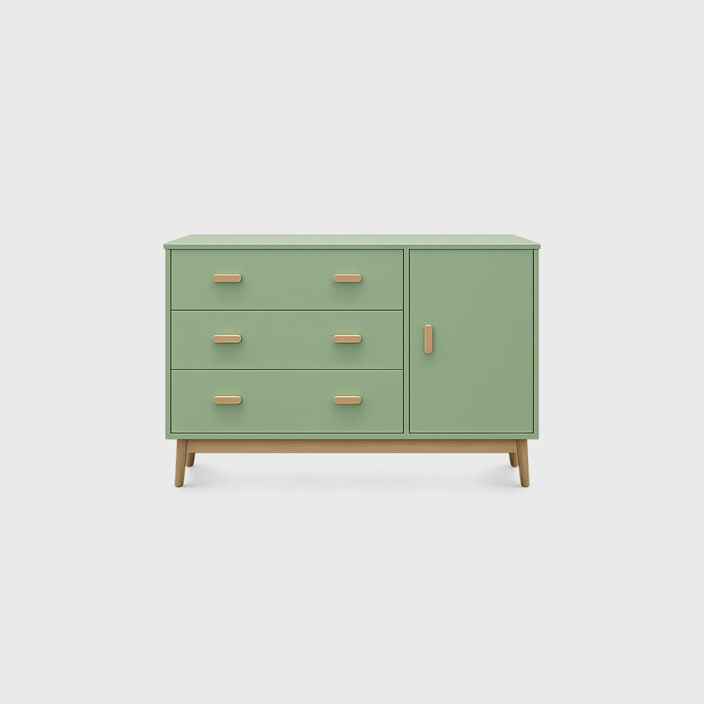 Playful Wooden Drawer Cabinet