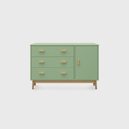 Playful Wooden Drawer Cabinet