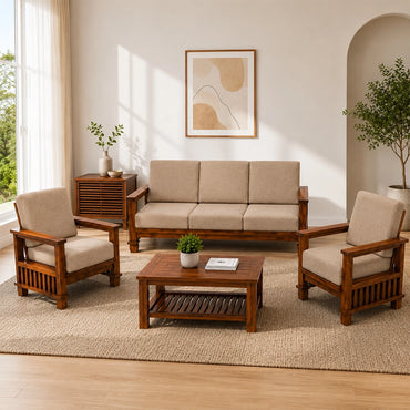 Stylish Wooden Sofa Set