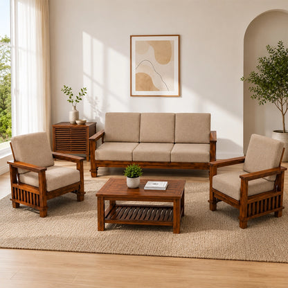 Stylish Wooden Sofa Set