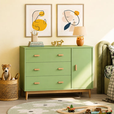 Playful Wooden Drawer Cabinet