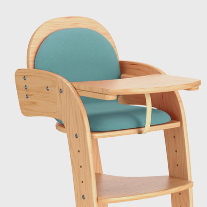 Wooden High Chair With Cushion For Baby