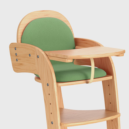 Wooden High Chair With Cushion For Baby