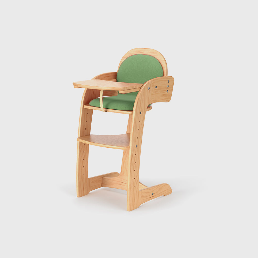 Wooden High Chair With Cushion For Baby