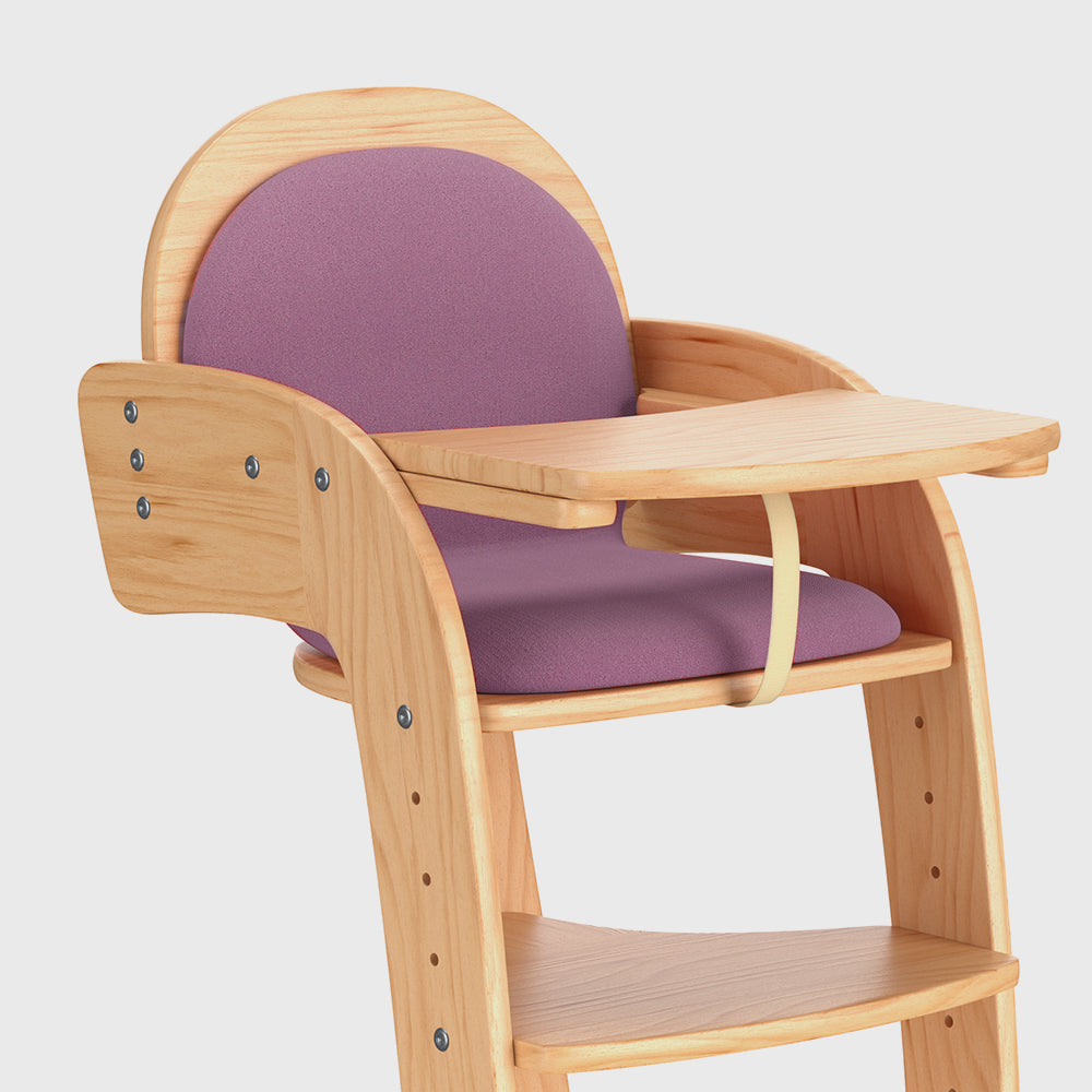 Wooden High Chair With Cushion For Baby