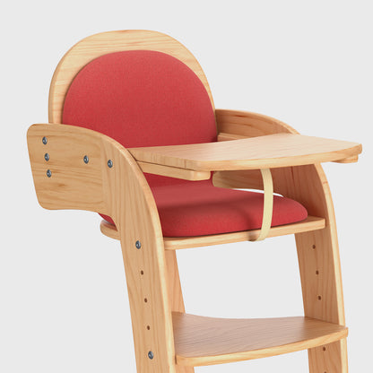 Wooden High Chair With Cushion For Baby