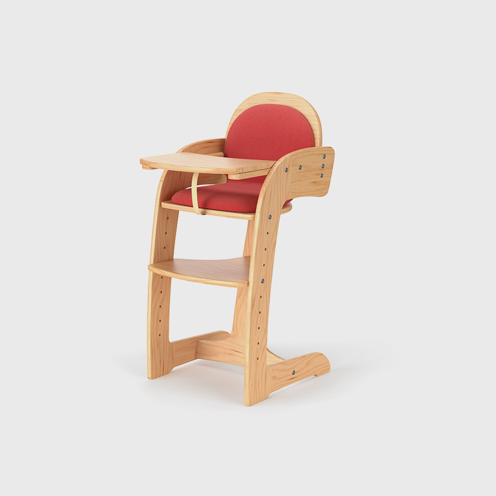 Wooden High Chair With Cushion For Baby