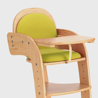 Wooden High Chair With Cushion For Baby